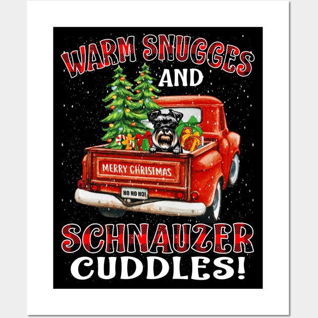 Warm Snuggles And Schnauzer Cuddles Truck Tree Christmas Gift Wall Art by intelus